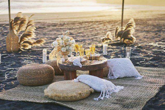 Sunset Picnic by the Beach